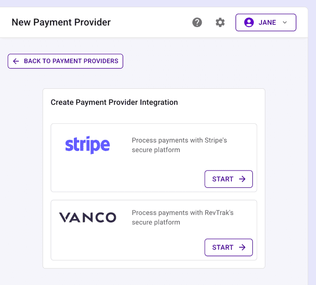 Choose to add multiple payment providers