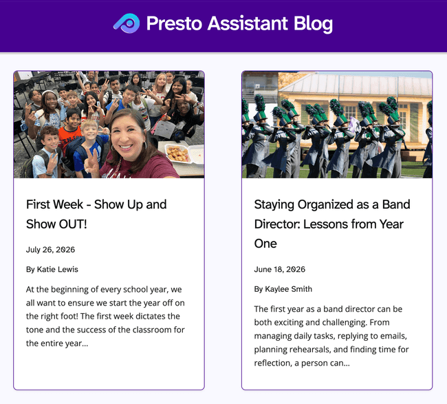 Monthly blog articles keep you informed and inspired